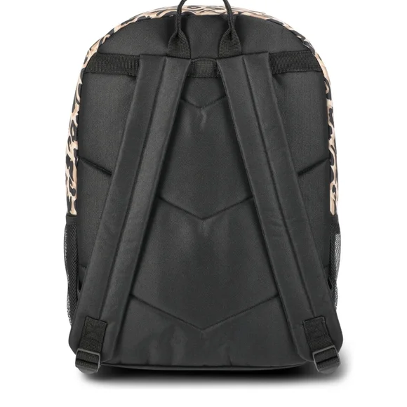 Leopard Print Backpack in Beige and Black - Picture 9 of 9